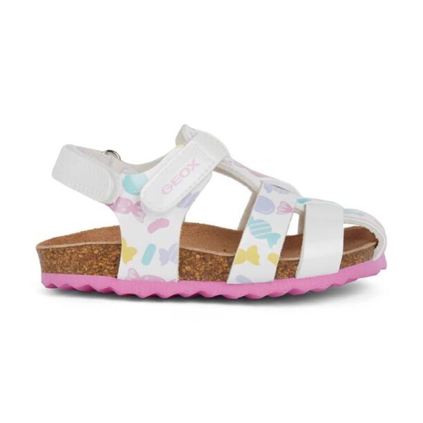 Geox sandale copii SANDAL CHALKI culoarea alb