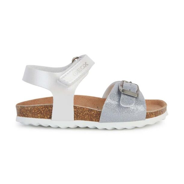 Geox sandale copii SANDAL CHALKI culoarea argintiu