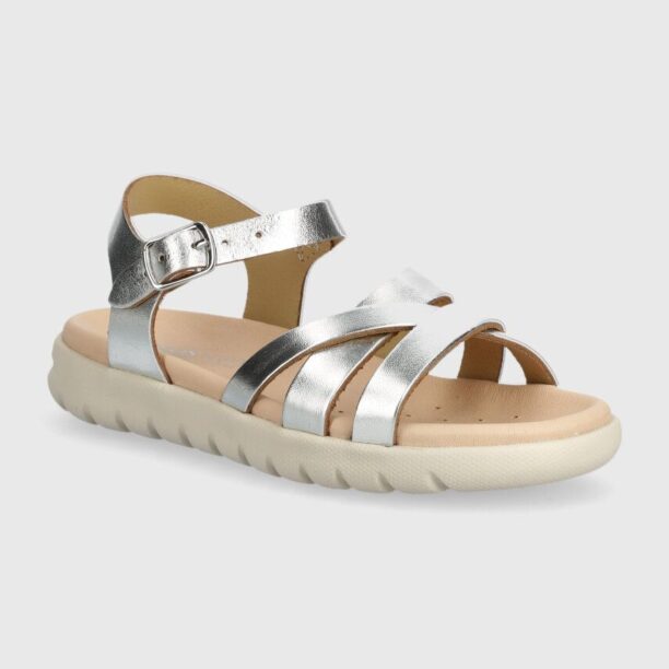 Geox sandale copii SANDAL SOLEIMA culoarea argintiu