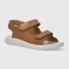 Geox sandale din năbuc pentru copii SANDAL LIGHTFLOPPY culoarea maro