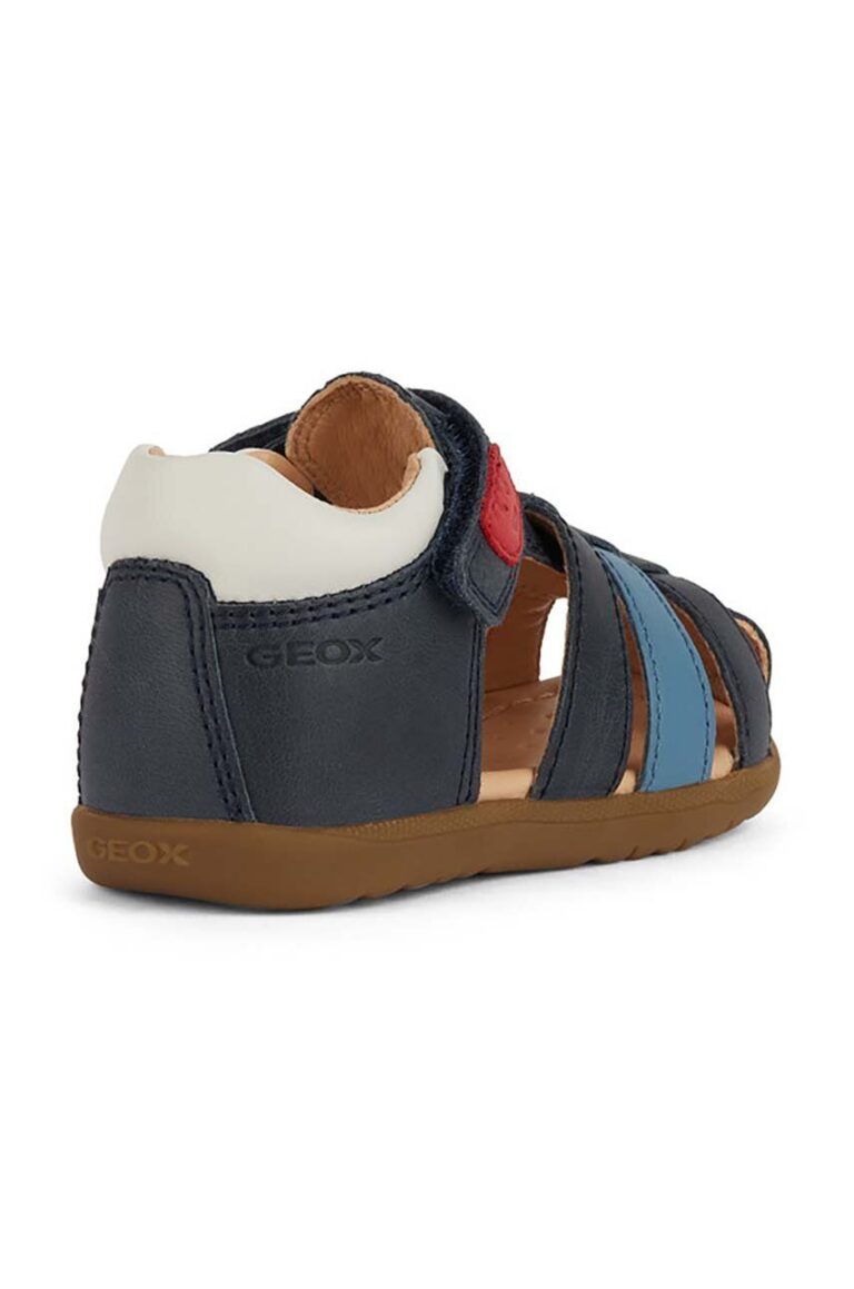 Geox sandale din piele pentru copii SANDAL MACCHIA culoarea albastru marin preţ