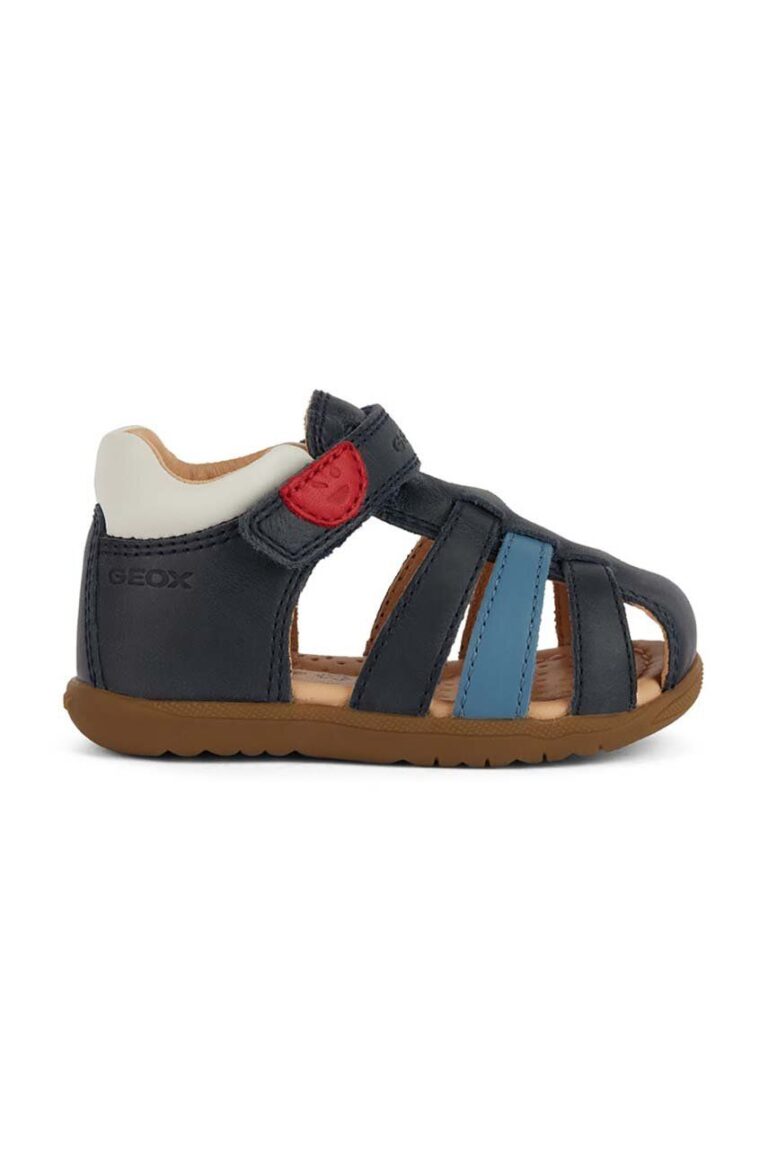 Geox sandale din piele pentru copii SANDAL MACCHIA culoarea albastru marin