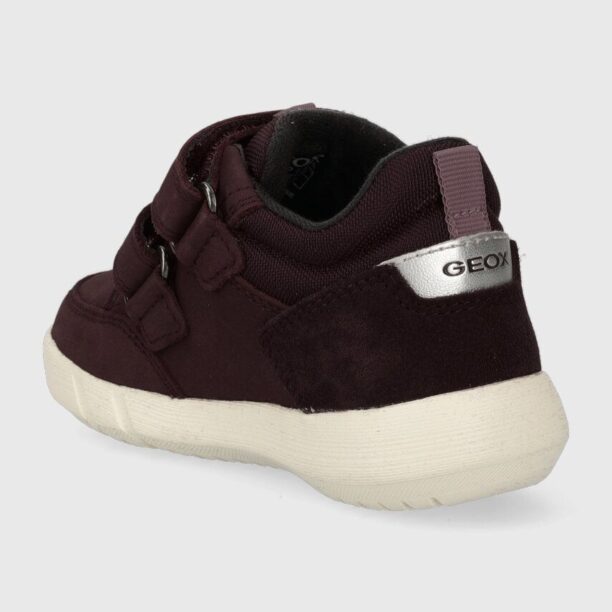 Geox sneakers de piele întoarsă pentru copii B365GA 032FU B HYROO WPF culoarea bordo preţ