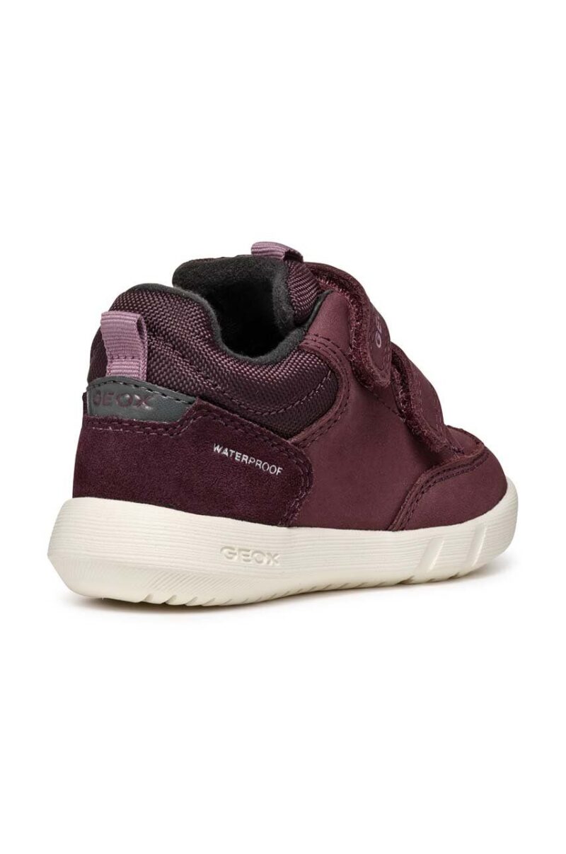 Geox sneakers de piele întoarsă pentru copii B365GA 032FU B HYROO WPF culoarea rosu preţ