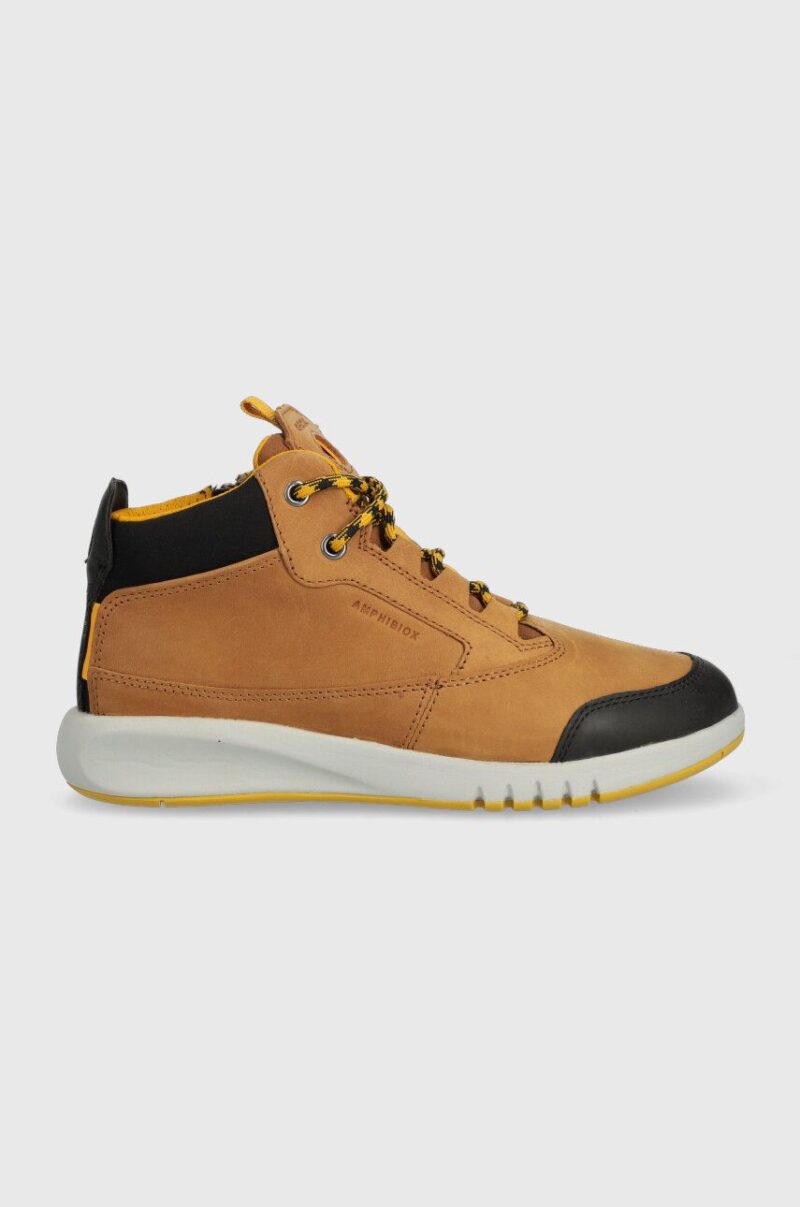 Geox sneakers pentru copii culoarea maro