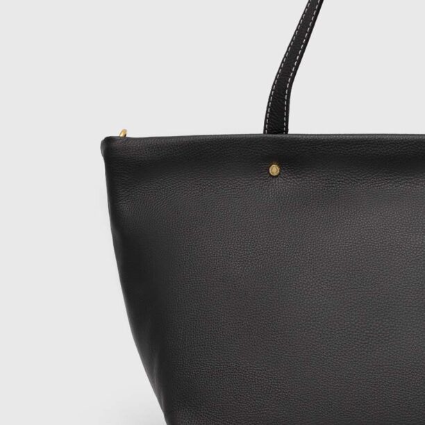 Gianni Chiarini poseta de piele culoarea negru preţ