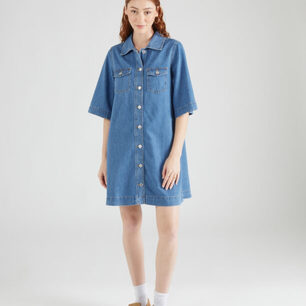 Global Funk Rochie tip bluză 'Mira'  albastru denim