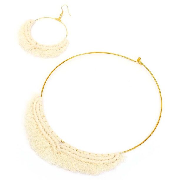 Graine Creative set de cercei diy Macrame Hearings Kit