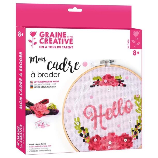 Graine Creative trusa de broderie Hello In Wood preţ