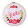 Graine Creative trusa de broderie Hello In Wood