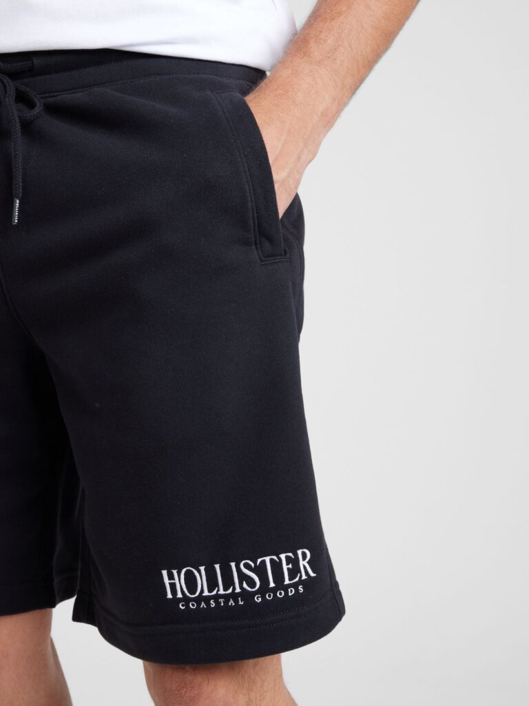 Preţ HOLLISTER Pantaloni 'FLEECE TECH'  negru / alb