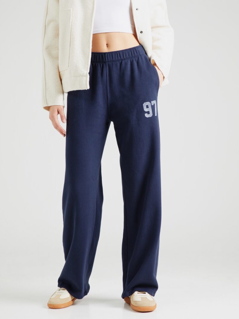 HOLLISTER Pantaloni  albastru marin / alb