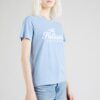 HOLLISTER Tricou  albastru deschis / alb