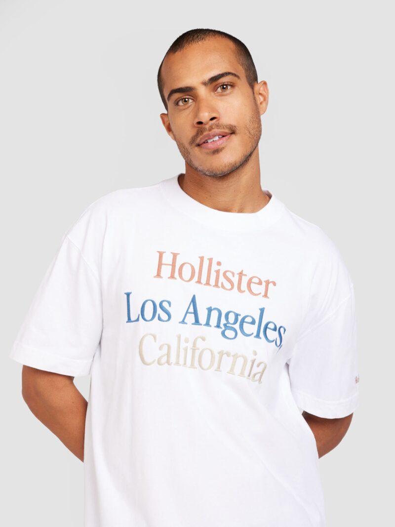 Cumpăra HOLLISTER Tricou  bej / albastru deschis / portocaliu / alb