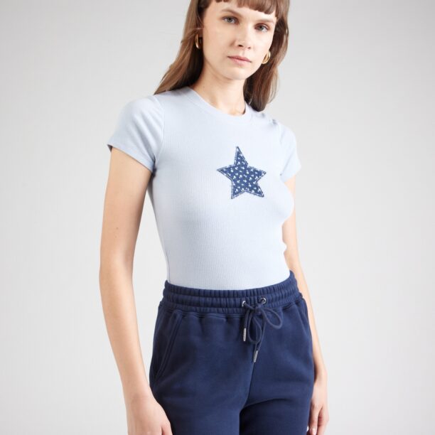 HOLLISTER Tricou  bleumarin / albastru deschis