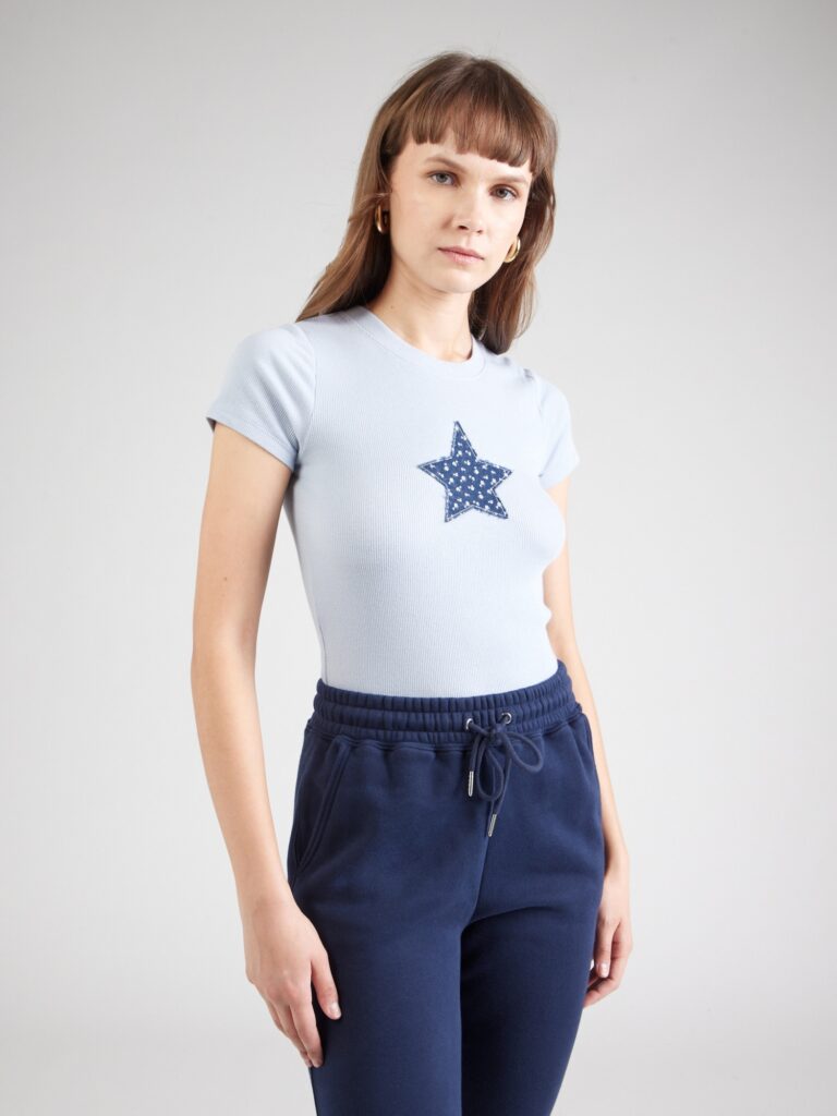 HOLLISTER Tricou  bleumarin / albastru deschis