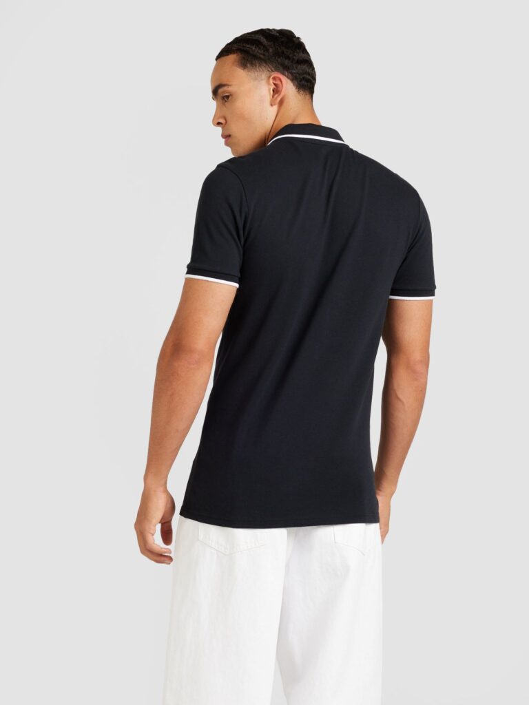 HOLLISTER Tricou  negru / alb