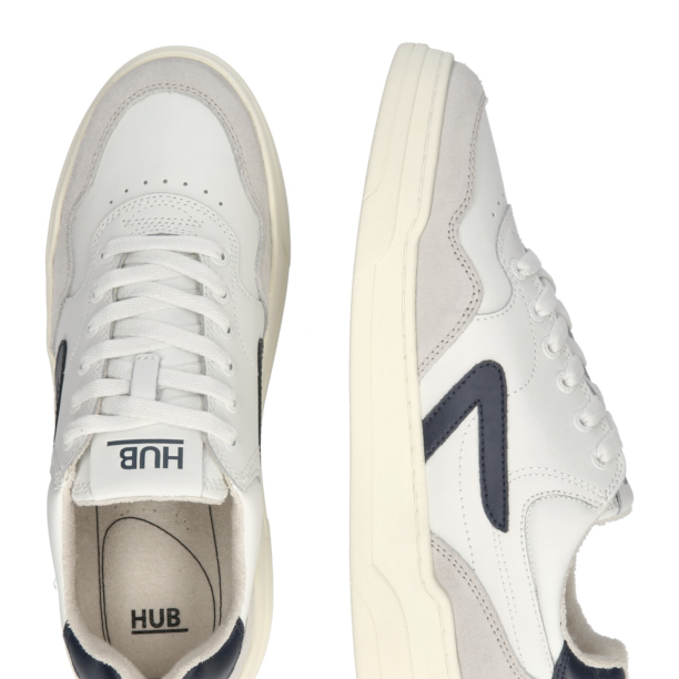 HUB Sneaker low 'Court'  bleumarin / gri / alb