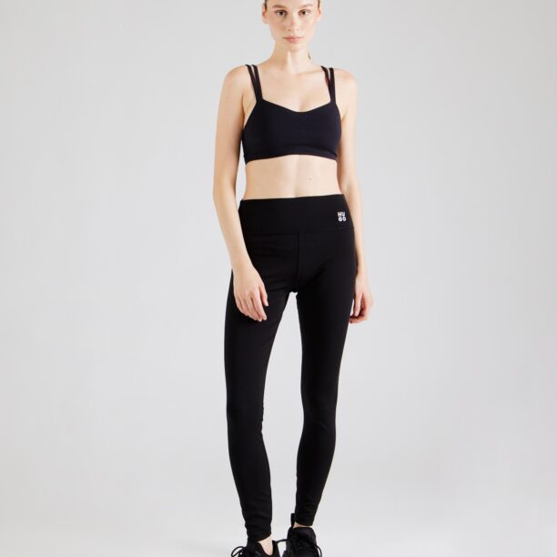 Cumpăra HUGO Leggings 'Noparda'  negru / alb