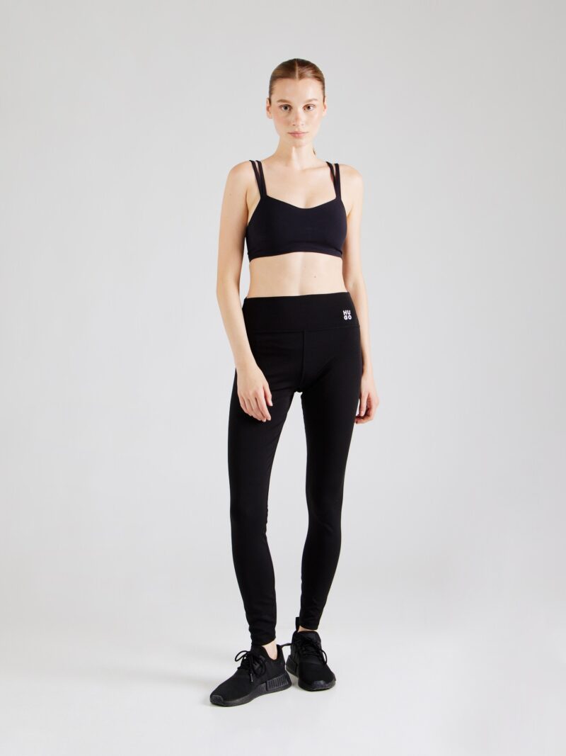 Cumpăra HUGO Leggings 'Noparda'  negru / alb