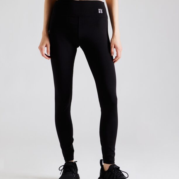 HUGO Leggings 'Noparda'  negru / alb