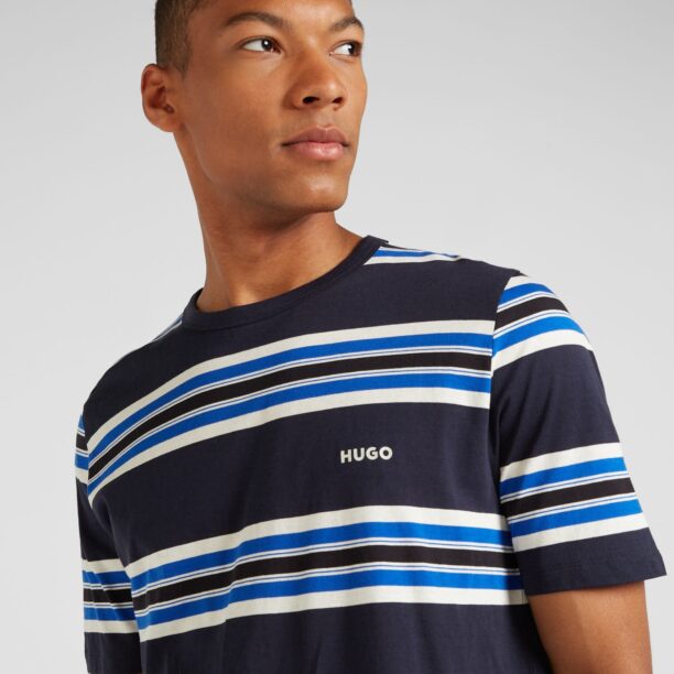 Cumpăra HUGO Tricou 'BLUE2_NAOLO'  albastru / bleumarin / negru / alb