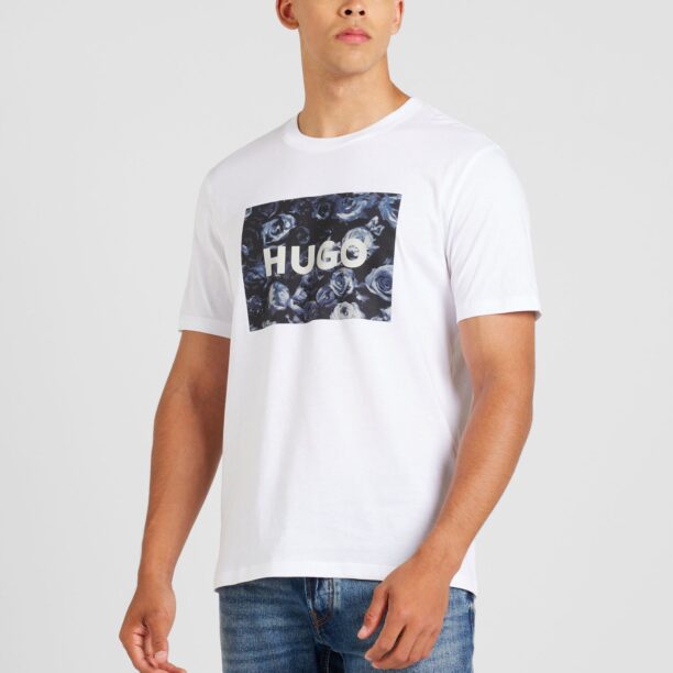 HUGO Tricou 'Dulive_U244'  safir / negru / alb preţ