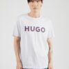 HUGO Tricou 'Dulivio'  mov mură / mov pastel / alb