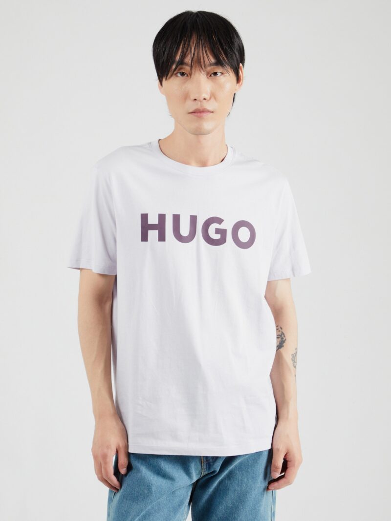 HUGO Tricou 'Dulivio'  mov mură / mov pastel / alb