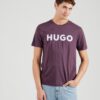 HUGO Tricou 'Dulivio'  mov vânătă / alb