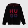 HUGO bluza copii culoarea negru