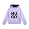 HUGO bluza copii culoarea violet