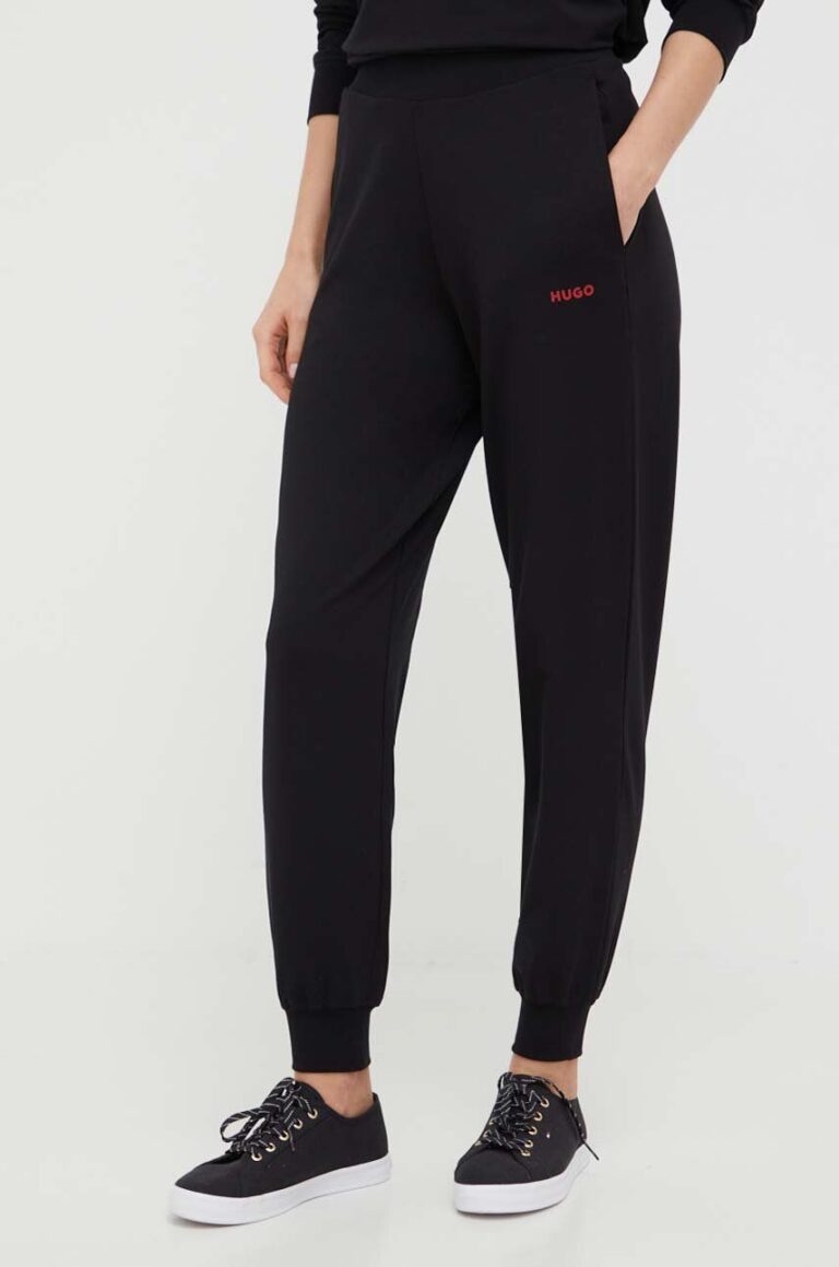 HUGO pantaloni de lounge culoarea negru