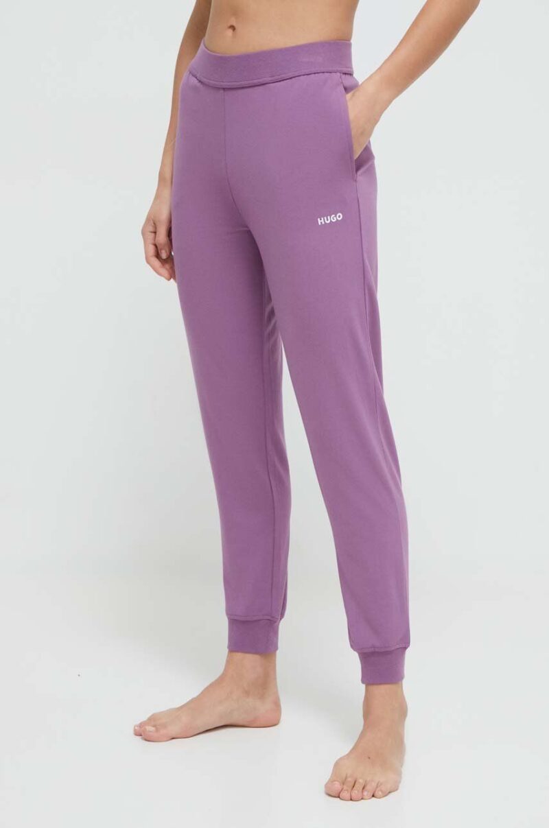 HUGO pantaloni de lounge culoarea violet