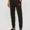 HUGO pantaloni de trening din bumbac culoarea negru