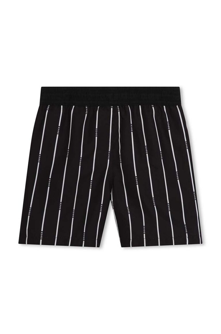 HUGO pantaloni scurti de baie copii culoarea negru preţ