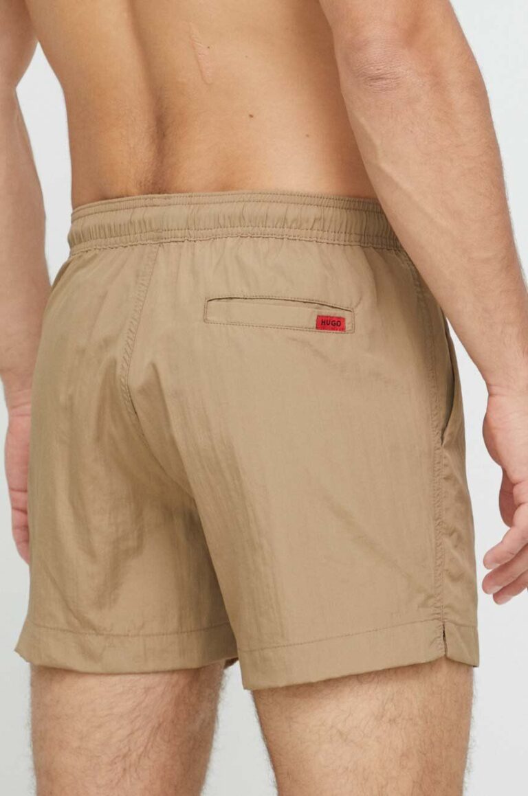 HUGO pantaloni scurți de baie culoarea maro 50469323 preţ