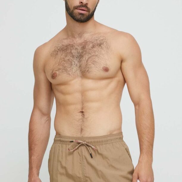 HUGO pantaloni scurți de baie culoarea maro 50469323