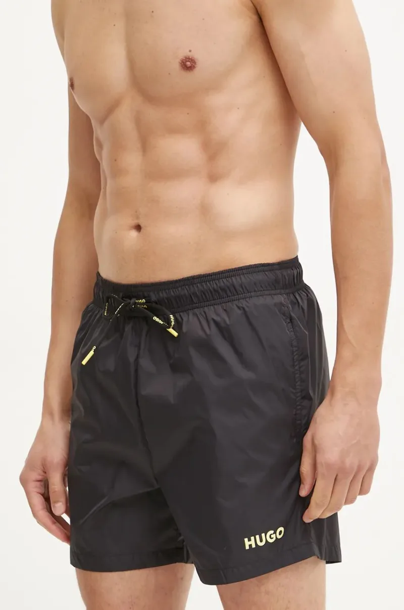 HUGO pantaloni scurti de baie culoarea negru