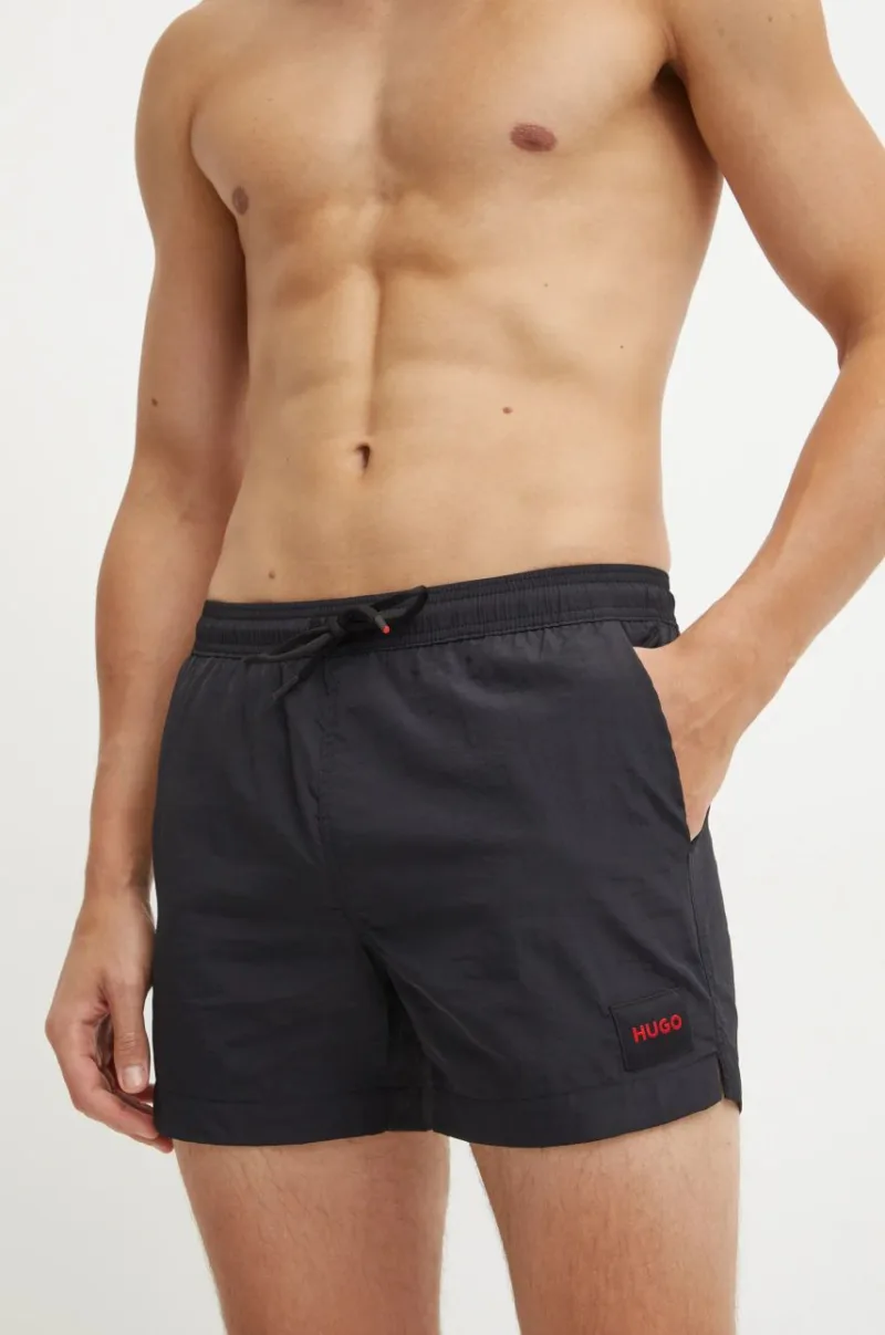 HUGO pantaloni scurti de baie culoarea negru