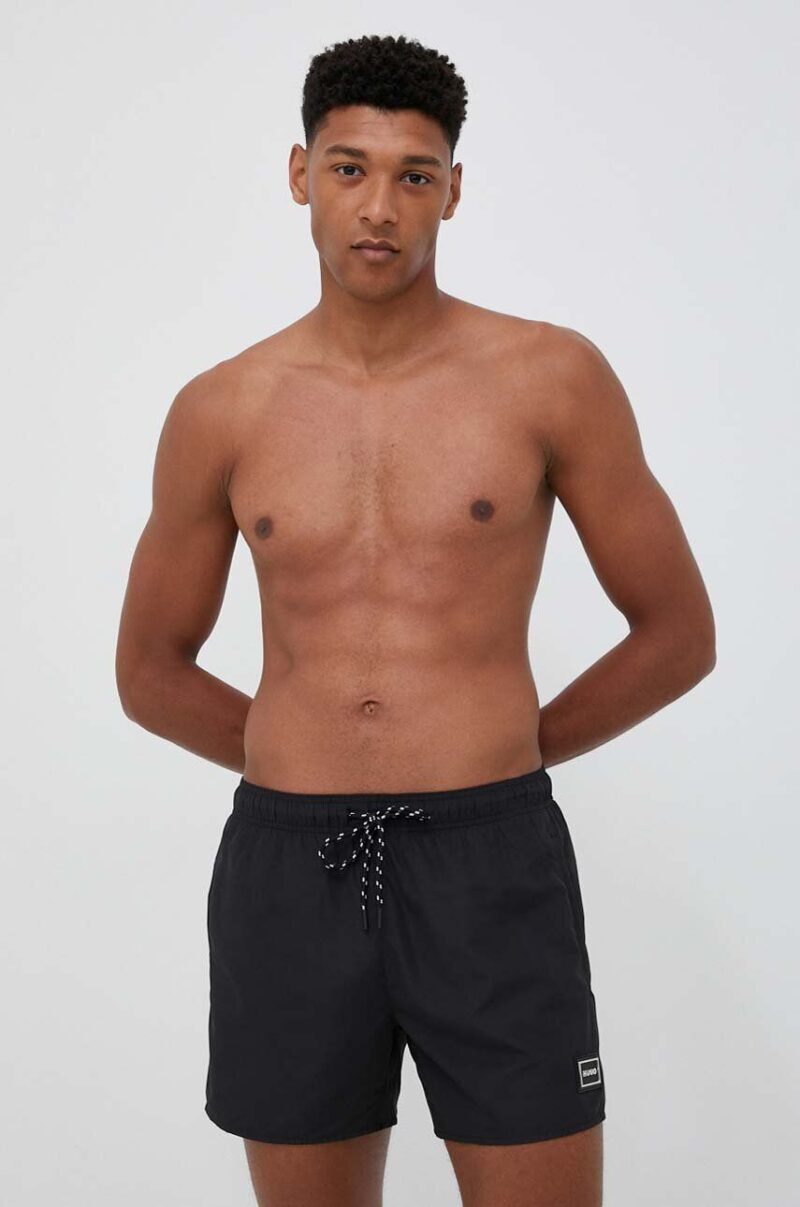 HUGO pantaloni scurți de baie culoarea negru 50483986