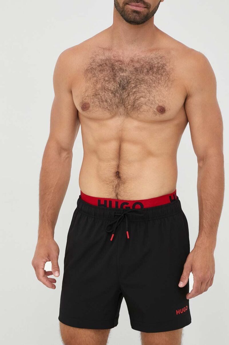 HUGO pantaloni scurți de baie culoarea negru 50496287