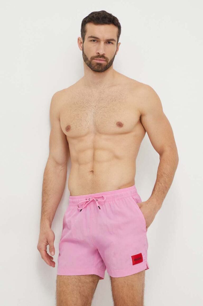 HUGO pantaloni scurți de baie culoarea roz 50469323