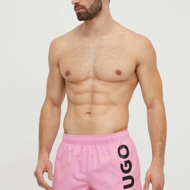 HUGO pantaloni scurți de baie culoarea roz 50513980