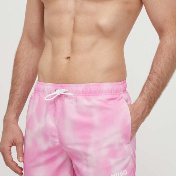 HUGO pantaloni scurți de baie culoarea roz 50515460