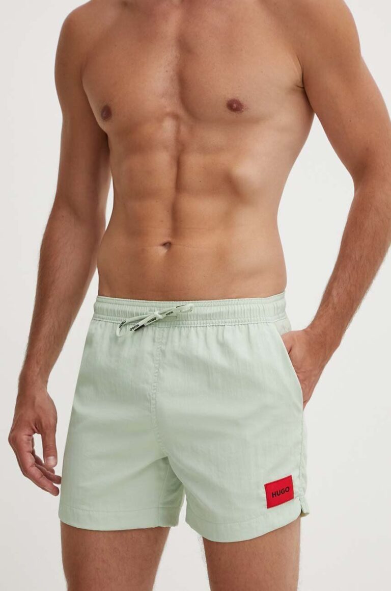 HUGO pantaloni scurti de baie culoarea verde