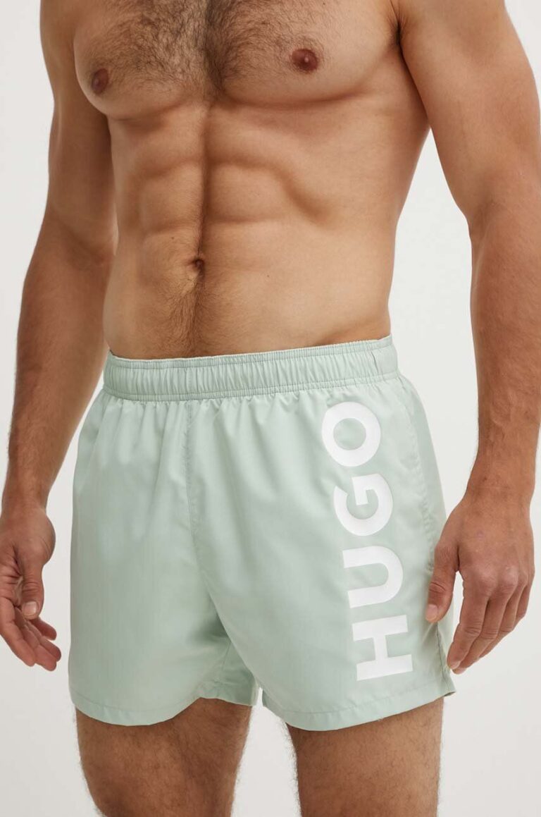 HUGO pantaloni scurti de baie culoarea verde