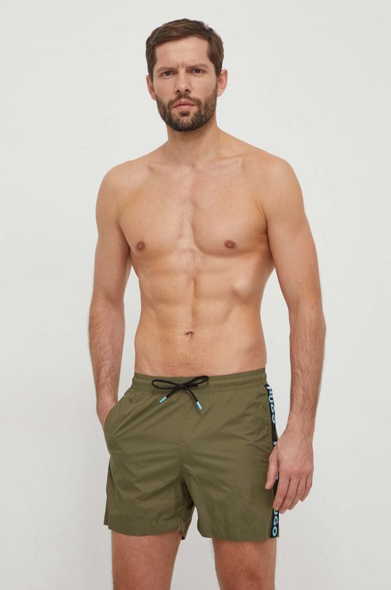 HUGO pantaloni scurți de baie culoarea verde 50500973