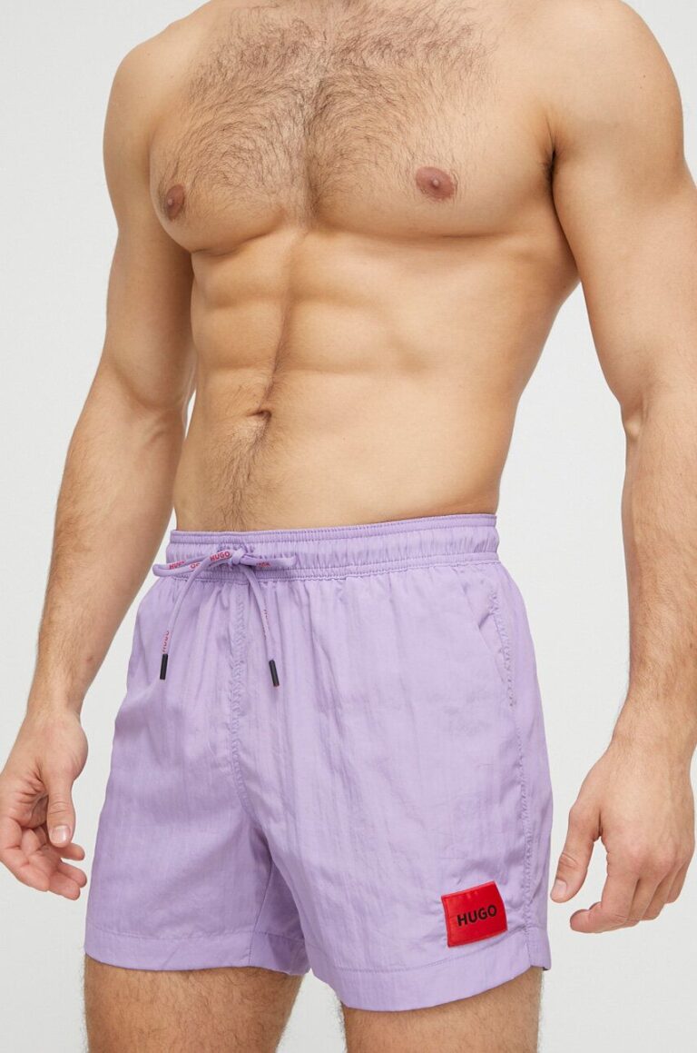 HUGO pantaloni scurți de baie culoarea violet 50469323