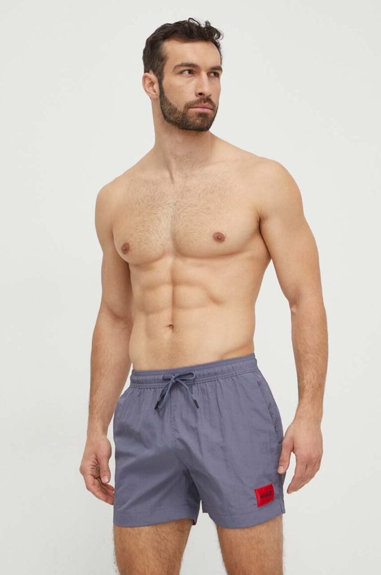 HUGO pantaloni scurți de baie culoarea violet 50469323